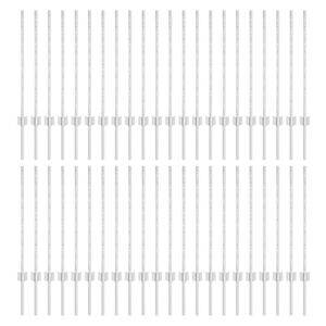 vidaXL Inb&auml;ddad staketpost 44 st Silver 120 cm Pulverlackerat st&aring;l