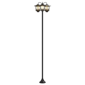 vidaXL Utomhus Solamp with LED Bulb Svart