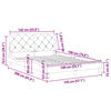 vidaXL Bed Frame without Mattress Pink 140x190 cm Velvet