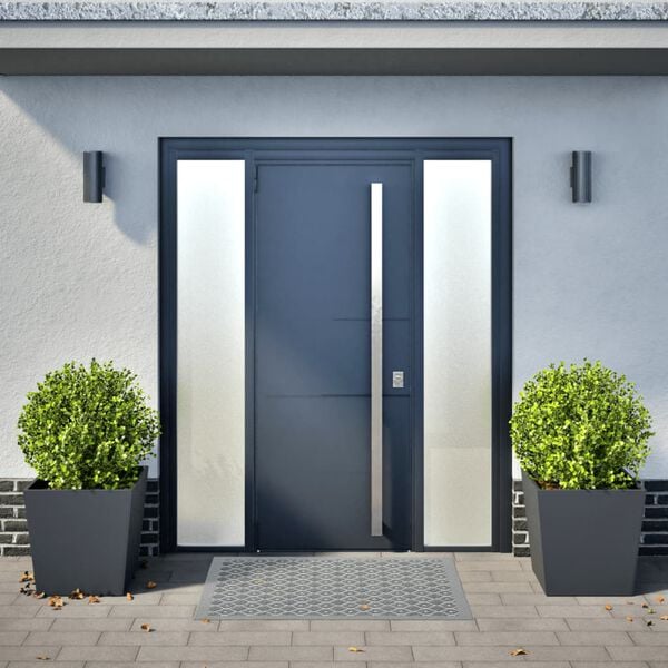 vidaXL Trädgårdskrukor 2 st antracit 50x50x50 cm stål