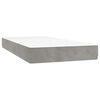vidaXL Pocketres&aring;rmadrass medium ljusgr&aring; 80x210x20 cm sammet