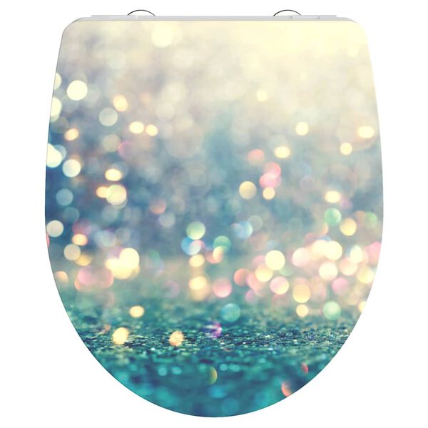 SCH&Uuml;TTE Toalettsits med mjuk st&auml;ngning h&ouml;gglans MAGIC LIGHT duroplast