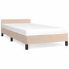 vidaXL S&auml;ngram med huvudgavel utan madrass cappuccino 90x190 cm