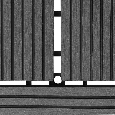 Balkongplattor Grå WPC 30 x 30 cm 11 st