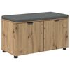 vidaXL Skob&auml;nk med dyna Artisan-ek 80 x 38 x 46 cm Konstruerat tr&auml;