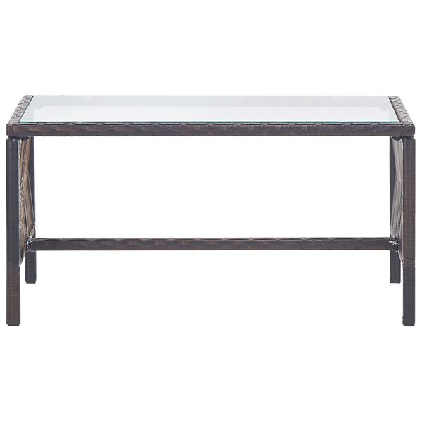 vidaXL Loungegrupp för trädgården med dynor 4 delar konstrotting brun