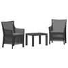 vidaXL Lounge-set med kudde 3 pcs Antracit PP