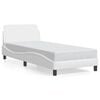 vidaXL S&auml;ngram Dover vit 90x190 cm konstl&auml;der