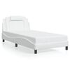 vidaXL Bed Frame "Viana" without Mattress White 100x203 cm Faux Leather
