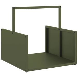 vidaXL Vedst&auml;ll olivgr&ouml;n 40x40x40 cm kallvalsat st&aring;l