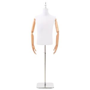 vidaXL Justerbar mannek&auml;ng 170-218 cm med bas Man PP Vit 160 - 232 cm