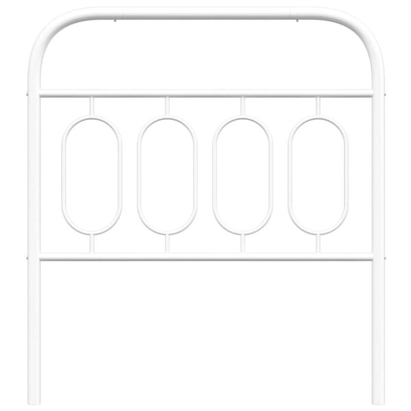 vidaXL Huvudgavel metall vit 80 cm