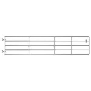 vidaXL G&aring;rdsgrind 5 st&auml;nger st&aring;l (150-400)x90 cm silver