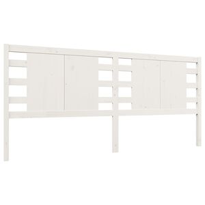 vidaXL S&auml;nggavel vit 126x4x100 cm massiv furu