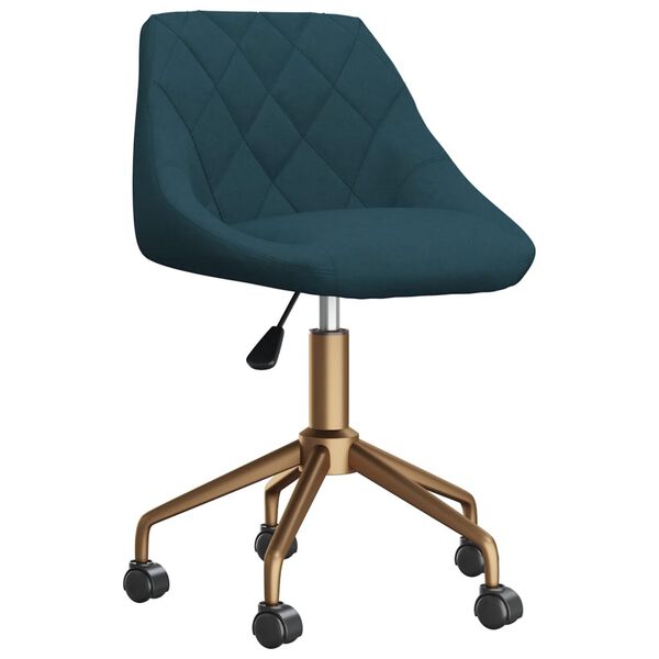 vidaXL Snurrbara matstolar 2 st bl&aring; sammet