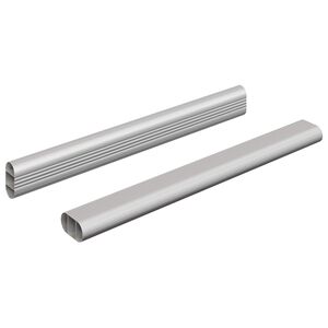 vidaXL Kl&auml;dst&aring;ng 2 st Silver 264 x 15 x 29 mm Aluminiumlegering