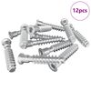 vidaXL Huvudkapskruv 12 pcs Silver M7 x 40 mm St&aring;l
