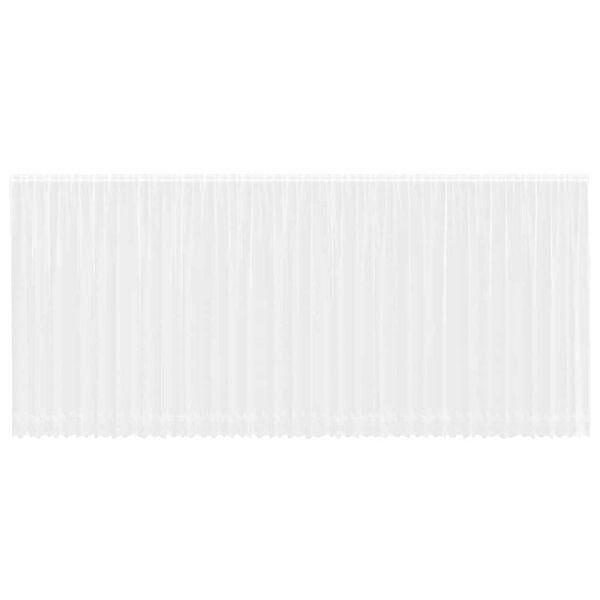 vidaXL Spetsgardin med gardiner Blommor Vit 245 x 900 cm Polyester