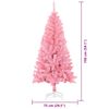 vidaXL Julgran med 150 LED-lampor med stativ Rosa 150 cm PVC
