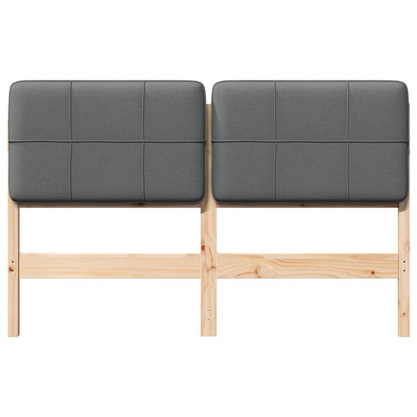 vidaXL Kl&auml;dd s&auml;nggavel Brun och ljusgr&aring; 140 cm Massiv furu