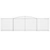 vidaXL Gabioner b&aring;gformade 10 st 400x50x100/120 cm galvaniserat j&auml;rn