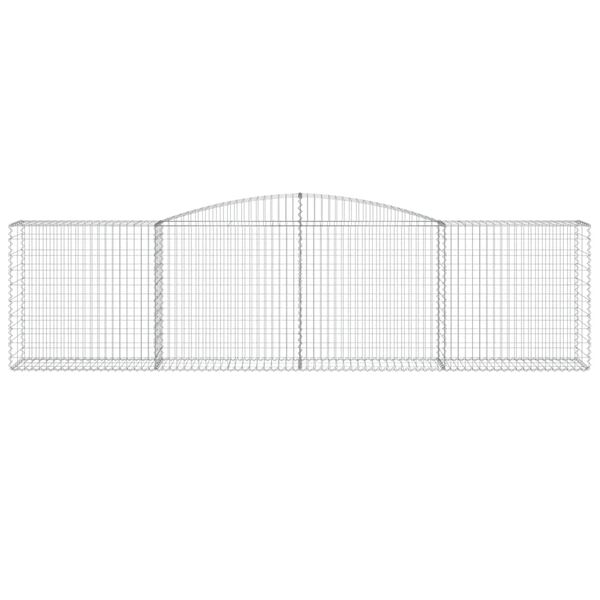 vidaXL Gabioner b&aring;gformade 10 st 400x50x100/120 cm galvaniserat j&auml;rn