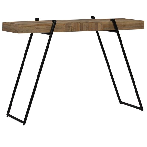 vidaXL Konsolbord &aring;tervunnen teak 120x35x81 cm