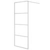 vidaXL Duschv&auml;gg silver 80x195 cm klart ESG-glas