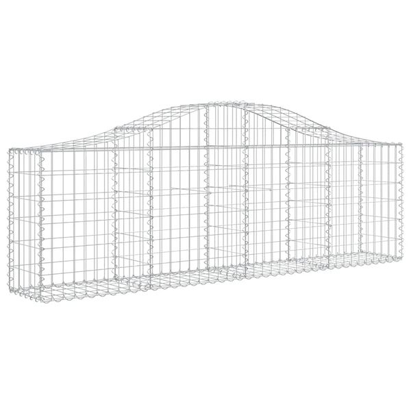 vidaXL Gabion bågformad 3 st 200x30x60/80 cm galvaniserat järn