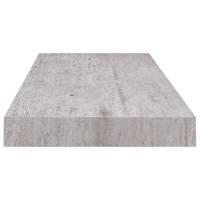 vidaXL Svävande vägghyllor 4 st betonggrå 60x23,5x3,8 cm MDF