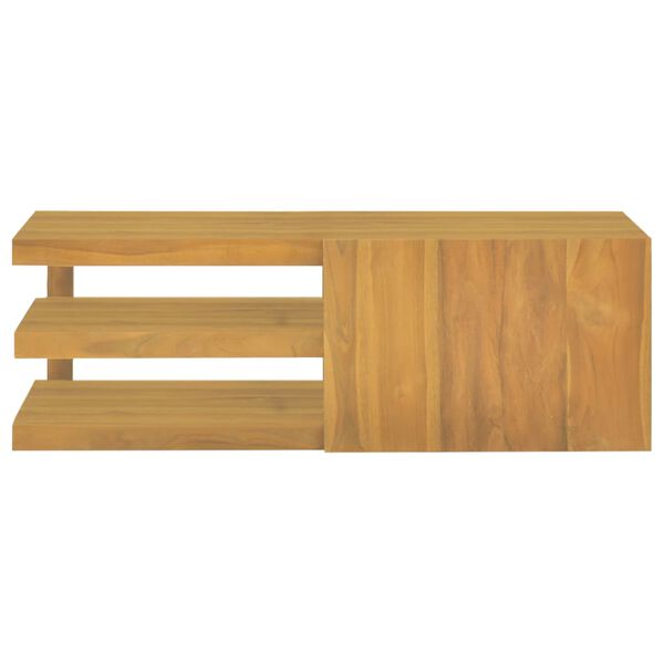 vidaXL V&auml;ggmonterat badrumssk&aring;p 90x40x30 cm massiv teak