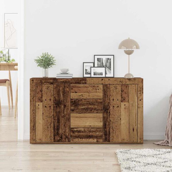 vidaXL Sideboard med l&aring;da Gammalt tr&auml; 120 x 36 x 69 cm Konstruerat tr&auml;