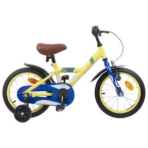 vidaXL Barncykel 12 Tum f&ouml;r 2-4 &aring;ringar Gul