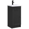 vidaXL Badrumsspegel med handfat Svart 42 x 40 x 84,5 cm
