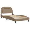 vidaXL Bed Frame "Viana" with LED without Mattress Cappuccino 100x200 cm