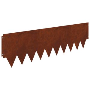 vidaXL Kant f&ouml;r gr&auml;smatta 10 st 103 x 30 cm St&aring;l Rostig
