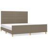 vidaXL S&auml;ngram utan madrass taupe 160x200 cm tyg