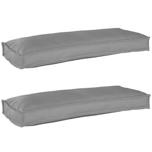 vidaXL Pallkuddset 2 pcs Gr&aring; 100 x 40 x 8 cm Oxford Tyg