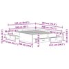 vidaXL S&auml;ngram med l&aring;da Artisan Ek 160 x 200 cm Konstruerat tr&auml;