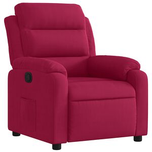 vidaXL Reclinerf&aring;t&ouml;lj vinr&ouml;d sammet