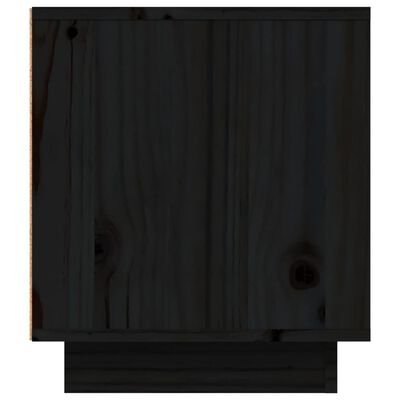 vidaXL Tv-bänk svart 80x35x40,5 cm massiv furu
