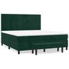 vidaXL Rams&auml;ng med madrass m&ouml;rkgr&ouml;n 160x200 cm sammet