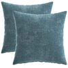 vidaXL Kudd&ouml;verdrag 2 st HEERLEN Bl&aring; 35 x 35 cm Chenilletyg