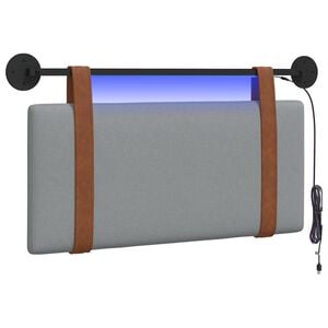 vidaXL H&auml;ngande s&auml;nggavel Med LED-lampa Ljusgr&aring; Antik PU