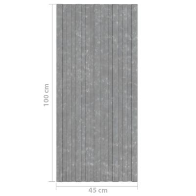 vidaXL Takprofiler 12 st galvaniserat stål silver 100x45 cm