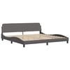 vidaXL Bed Frame "Dover" Grey 200x200 cm Faux Leather