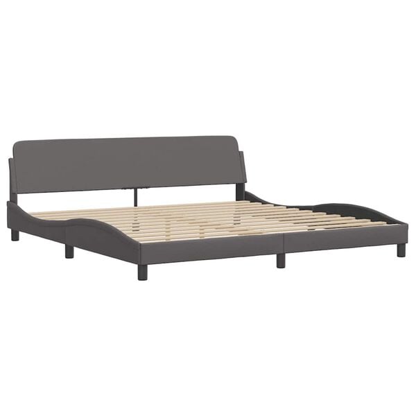 vidaXL Bed Frame "Dover" Grey 200x200 cm Faux Leather