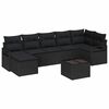 vidaXL Soffset 8 st Svart konstrotting