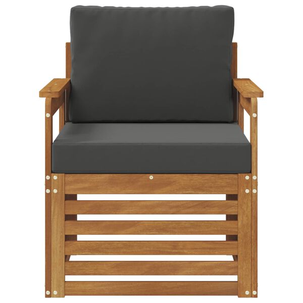 vidaXL Utomhussoffset med kudde Naturf&auml;rg 71 x 63 x 73 cm