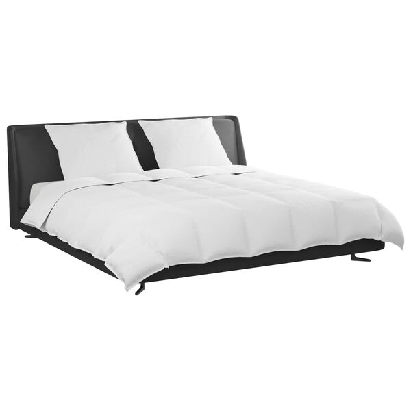 vidaXL T&auml;ckeset med kudde 3 pcs Vit Dunfj&auml;der